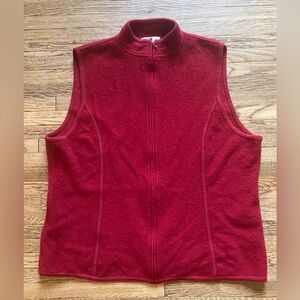 Woolrich 100% Wool Full Zip Best High Collar Ruby Red 2XL 9529